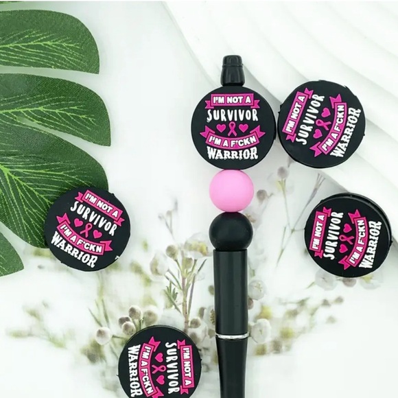 DIY 30pcs Silicone Mixed Focals, Refillable ink insert, Beads, Pen Bag & Pens - Picture 11 of 12